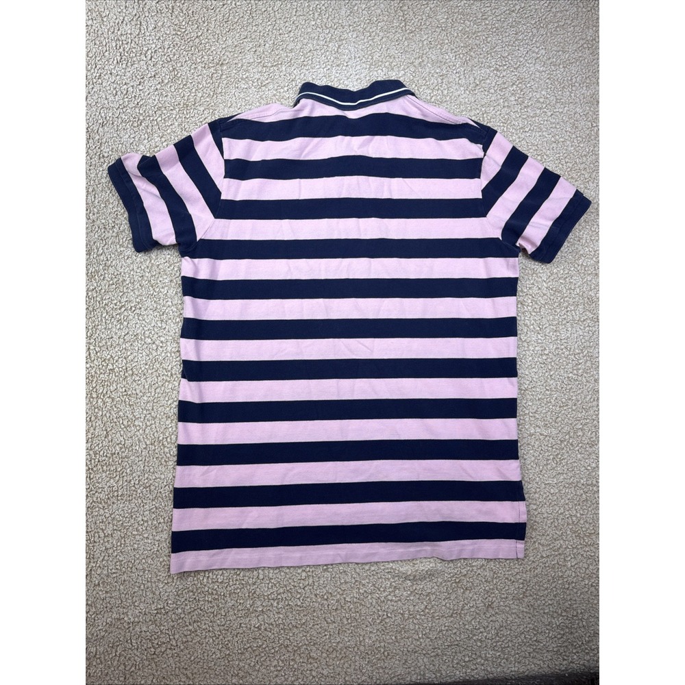POLO RALPH LAUREN Yacht Club Blue Striped Polo Rugby Style Shirt Custom Fit XL - Picture 10 of 10